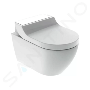 Geberit 146.292.SI.1 - Elektronický bidet Tuma Comfort s keramikou, Rimfree, SoftClosing, bílé sklo
