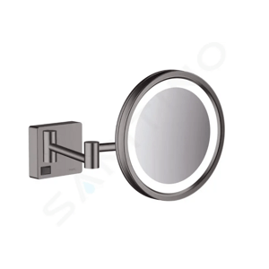 Hansgrohe 41790340 - Kosmetické nástěnné zrcátko s LED osvětlením, kartáčovaný černý chrom