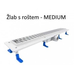 Olsen spa Odtokový žlab STANDARTline 900 mm do prostoru s roštem Medium SLEVA - BEZ OBALU