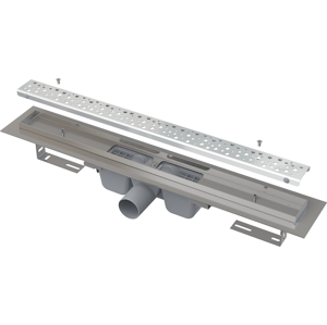 Alcadrain APZ11-1050L - Podlahový žlab 105 cm Antivandal s lesklým roštem (dříve Alcaplast)