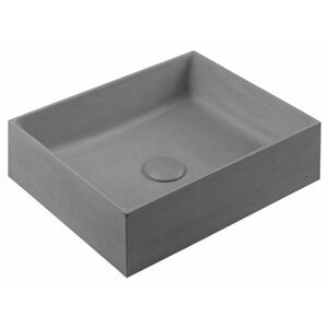 TONEB FORMIGO betonové umyvadlo na desku, 47,5x36,5 cm, šedá