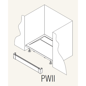 Sanswiss PWII09004 Přední panel hliníkový rovný vaničku 90 x 9,5 cm - bílý