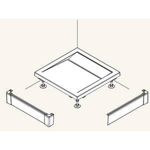 Sanswiss PWIL09012004 Rohový panel hliníkový pro vaničku 90 x 120 x 9,5 cm - bílý