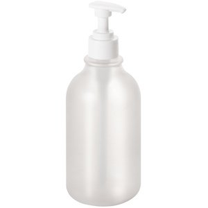 Bemeta Design Plastová láhev kulatá průhledná s pumpičkou pro dávkovač mýdla, 500 ml - 131567700