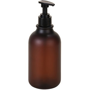 Bemeta Design Plastová láhev kulatá hnědá matná s pumpičkou pro dávkovač mýdla, 500 ml - 131567701