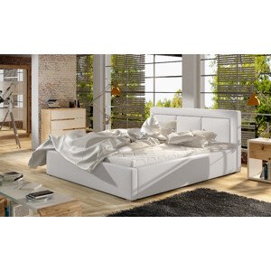 Eltap Čalouněná postel Belluno dřevěný rám Materiál a barva potahu: Soft 17 - bílá, Rozměry (cm): 180x200