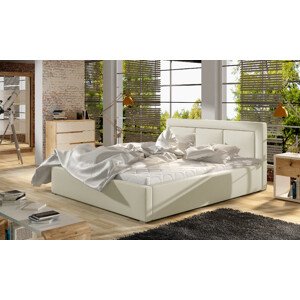 Eltap Čalouněná postel Belluno dřevěný rám Materiál a barva potahu: Soft 33 - béžová, Rozměry (cm): 140x200