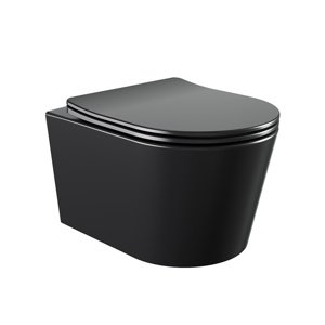 BPS-koupelny Závěsná WC mísa se SoftClose sedátkem HYD-4667, černá