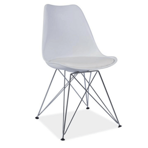 Kondela Židle, bílá + chrom, METAL NEW