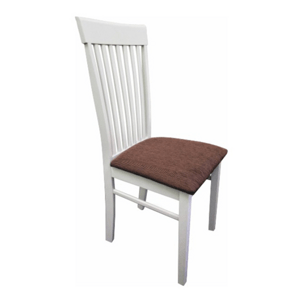 Kondela Židle, bílá / hnědá látka, ASTRO NEW