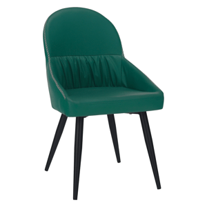 Kondela Jídelní židle, ekokůže zelená / kov, KALINA