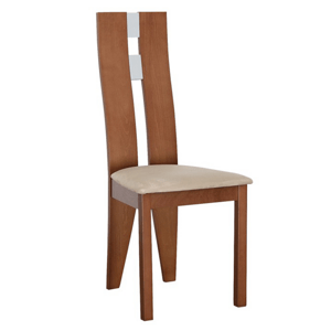 Kondela Dřevěná židle, třešeň / látka béžová, BONA NEW
