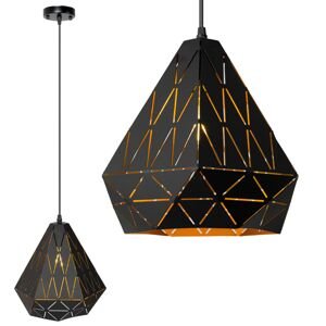 Toolight Trojúhelníková geometrická stropní lampa černá APP252-1CP