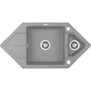 Deante Dřez Hexon 1,5 komory, granit - ZQP S653, šedý metalic