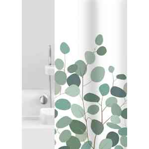 GRUND Sprchový závěs FLORAL bílo-zelená 180x200 cm