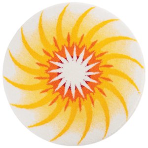 GRUND Mandala předložka CESTA SVĚTLA žlutá Rozměr: ø 100 cm