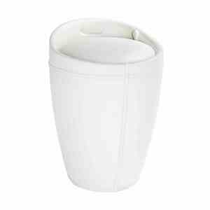 WENKO Koupelnová stolička koženka CANDY bílá 51x36x36 cm