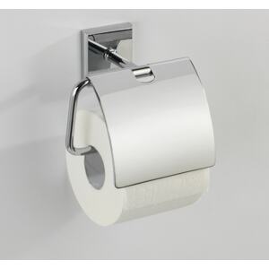 WENKO Držák WC papíru BEZ VRTÁNÍ PowerLoc LACENO kovově lesklý 14x15x8 cm