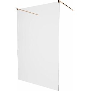 MEXEN/S KIOTO samostatně stojící sprchová zástěna 100 x 200, transparent 8 mm, růžové zlato 800-100-002-60-00