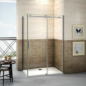 H K Sprchový kout DIAMOND 140x80cm L/P varianta včetně sprchové vaničky z litého mramoru SE- DIAMOND14080/SE-THOR-14080