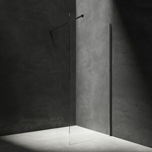OMNIRES MARINA walk-in, 100 cm černá mat / transparent /BLMTR/ DNR10XBLTR