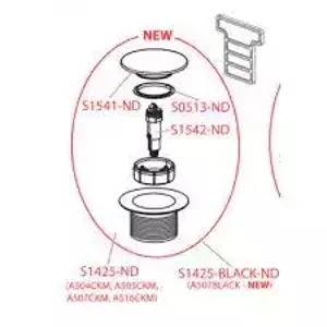 Alcadrain S1425-ND Zátka CLICK/CLACK pro A504CKM, A505CKM, A507CKM, A516CKM náhrada za S0453-ND S1425-ND