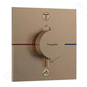 HANSGROHE ShowerSelect Comfort Termostatická baterie pod omítku, pro 2 spotřebiče, kartáčovaný bronz 15572140