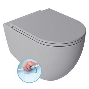 SAPHO INFINITY závěsná WC mísa, Rimless, 36,5x53cm, stone grey 10NF02001-2V