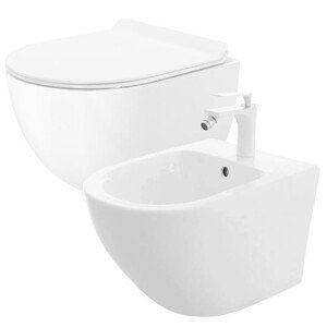 REA Set WC závěsné mísy + bidetu CARTER bílý KPL-C1400