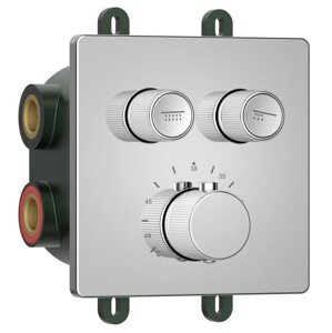 SAPHO SMARTSELECT podomítková sprchová termostatická baterie, box, 2 výstupy, chrom RP042